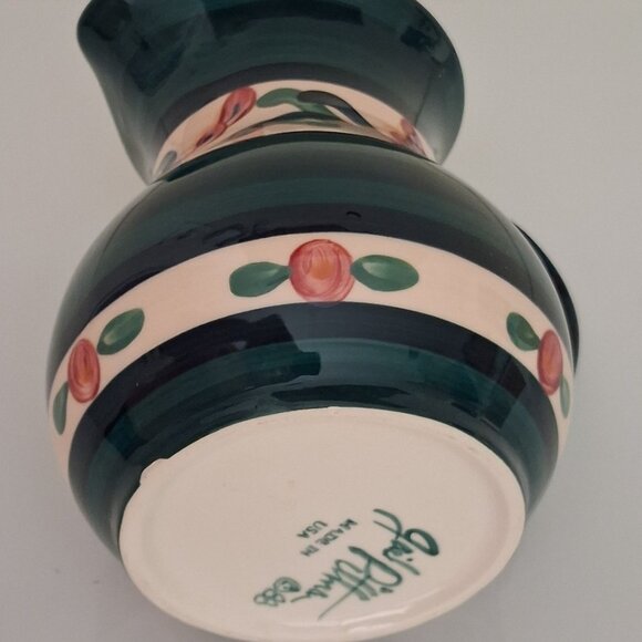 Gail Pittman Signed Art Pottery Juniper Pitcher Vintage Signed 1988 7 1/4" - Picture 3 of 11